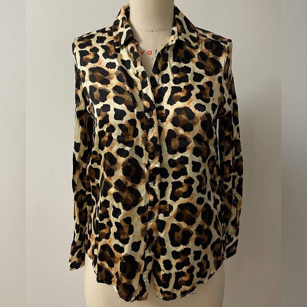 Topshop Leopard Print Shirt